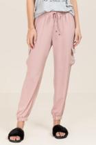 Blue Rain Sabri Beaded String Cargo Jogger Pant - Rose