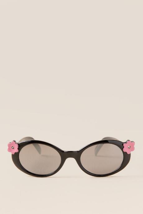 Francesca's Kids Floral Round Sunglasses - Black