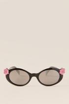Francesca's Kids Floral Round Sunglasses - Black