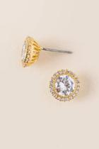 Francesca's Valerie Cubic Zirconia Stone Stud Earring - Crystal
