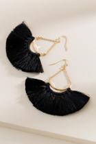 Francesca's Kinley Tassel Earrings In Black - Black