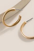 Francesca's Tamra Worn Hoop Earrings - Gold