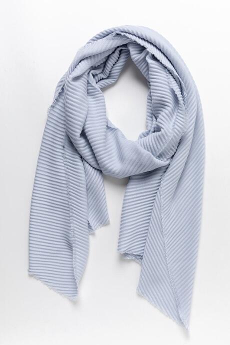 Francesca's Phyllis Pleaded Scarf - Gray