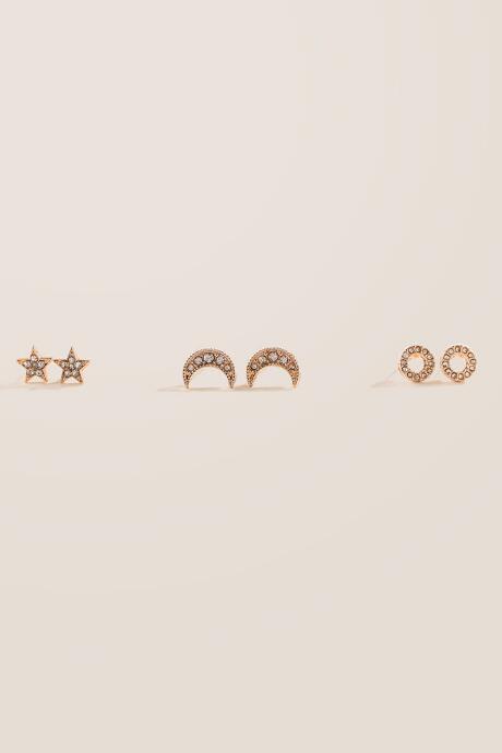 Francesca's Zariah Stud Set - Rose/gold