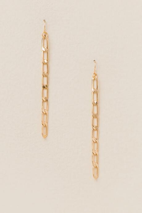 Francesca's Alya Long Chain Drop Earring - Gold