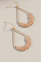 Francesca's Chloe Beaded Teardrop Earrings - Ivory
