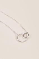 Francesca's Randi Linked Circles Necklace In Sterling Silver - Silver
