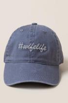 Francesca's Wife Life Denim Cap - Gray
