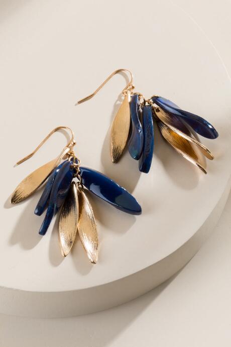 Francesca's Remedy Statement Earrings - Navy