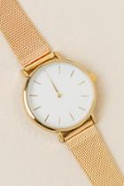 Francesca's Dora Mesh Band Watch - Gold