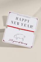 Francesca's Year Of The Pig Pull Tie Bracelet - Red