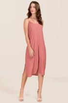Lush Lattice Midi Shift Dress - Rose
