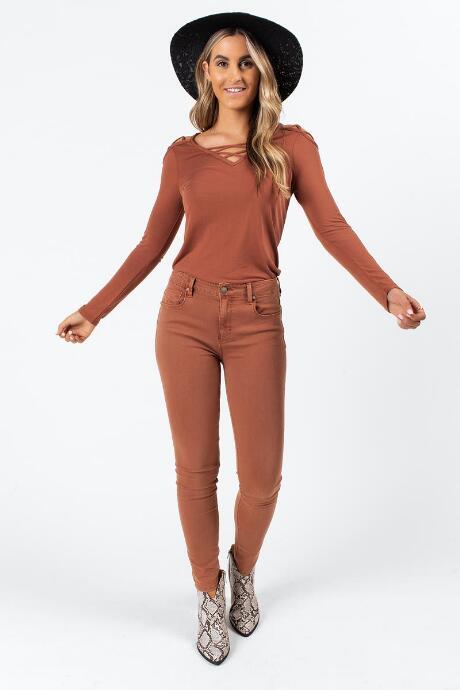 Francesca's Edlyn Mid Rise Jeans - Light Rose