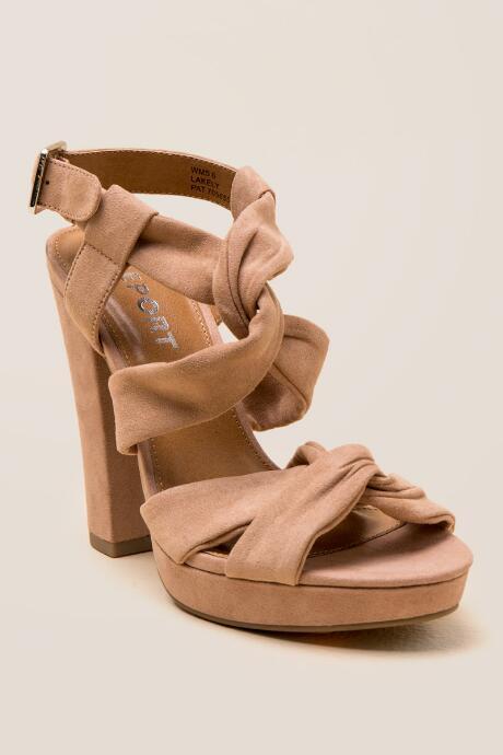 Report Lakely Platform Block Heel - Nude