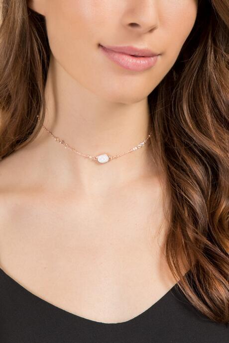 Francesca's Kiona Opal Station Choker - Rose/gold