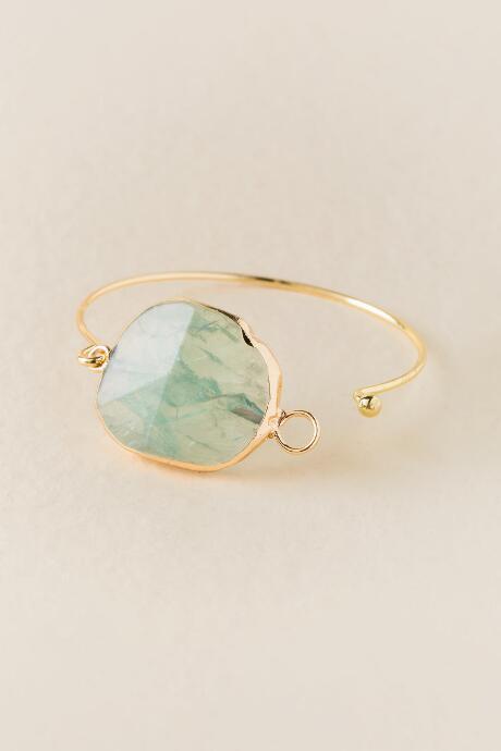 Francesca's Isabella Stone Bangle Bracelet In Green - Green