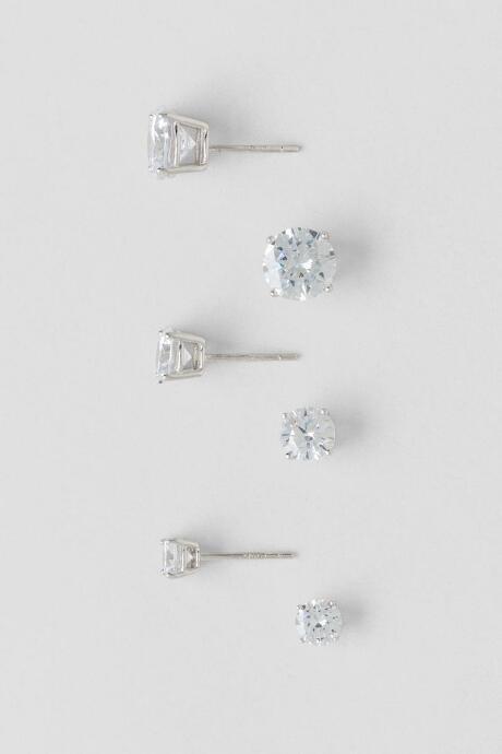 Francesca's Bernadette Cubic Zirconia Earring Set - Silver
