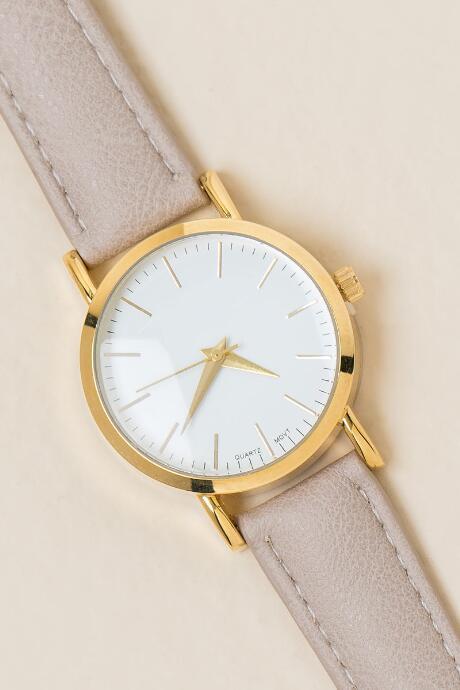 Francesca's Odette Simple Gray Watch - Gray