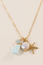 Francesca's Calypso Sea Charm Necklace - Mint