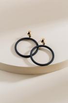 Francesca's Kimberly Matte Circle Earrings - Black