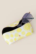 Francesca's Limoncello Fruit Print Sunglasses Case - White