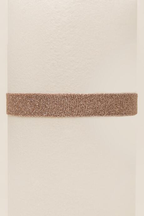 Francesca's Holland Rose Gold Fabric Choker - Rose/gold