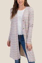 Francesca's Britta Multi Waffle Tunic Sweater - Multi