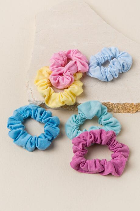 Francescas Grace Pastel Scrunchie Set - Multi