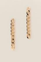 Francesca's Chanel Linear Chain Drop Earring - Gold