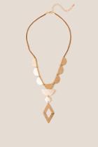 Francesca's Melody Gold Metal Shapes Necklace - Gold