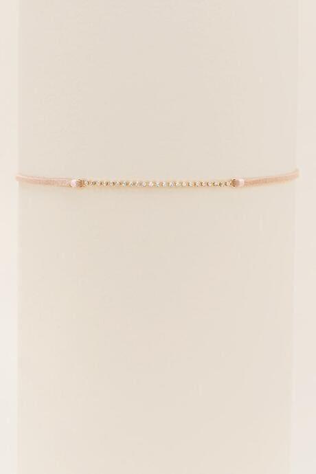 Francesca's Sydney Crystal Suede Choker - Beige