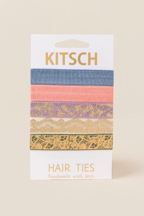 Francesca's Secret Garden Hair Ties By Kitsch - Pink