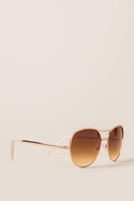 Francesca's Gold Dust Aviators - Gold