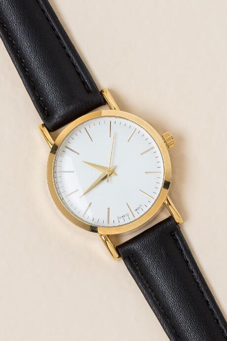 Francesca's Jeanne Classic Watch - Black