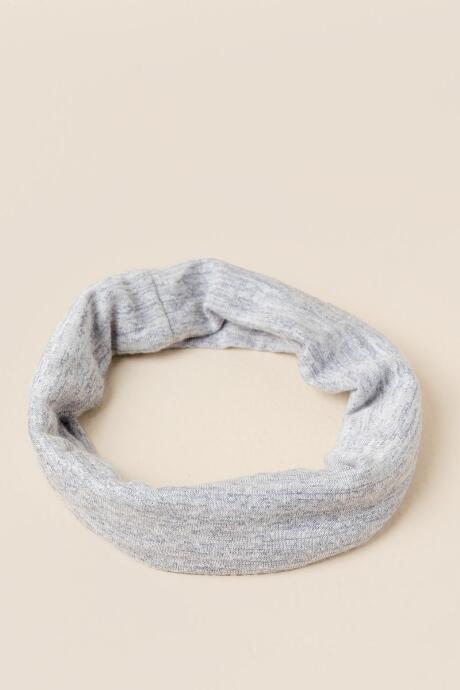 Francesca's Lena Knit Headwrap - Light Gray