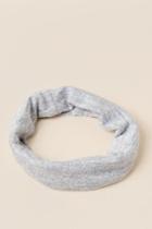 Francesca's Lena Knit Headwrap - Light Gray