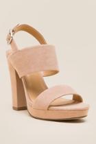 Report Lawren Wide Strap Platform Heel - Nude