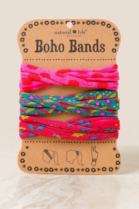 Francesca's Boho Bands In Bright Pink - Pink