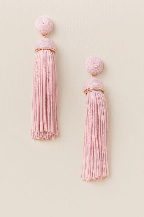 Francesca Inchess Marleigh Tassel Earrings - Blush