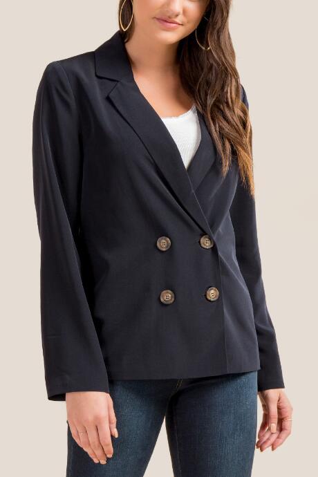 Francesca's Erica Over Sized Blazer - Black
