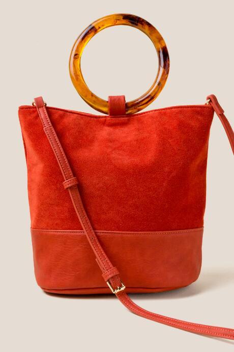 Francesca's Tiffany Tortoise Ring Crossbody - Rust