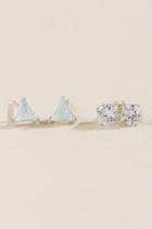 Francesca's Melba Crystal Opal Stud Set - Iridescent