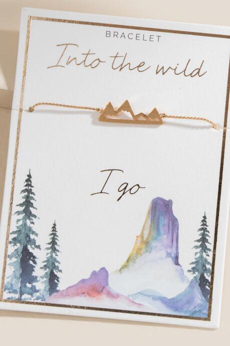 Francesca's Into The Wild Pull Tie Bracelet - Gold