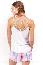 Francesca's Haylynn Strappy Back Top - Ivory