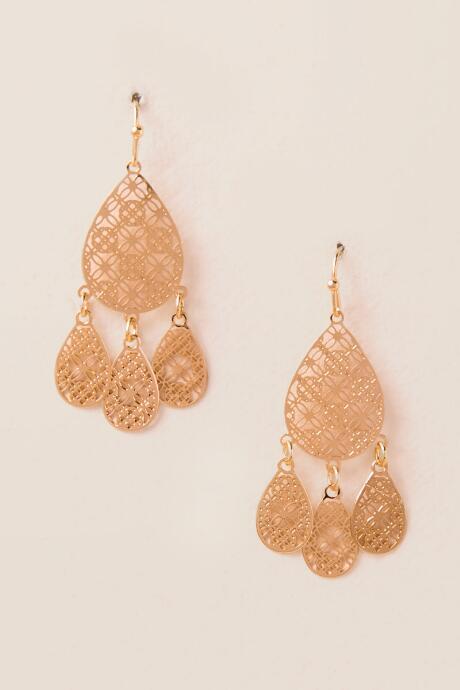 Francesca's Dream Catcher Teardrop Earring - Pale Pink