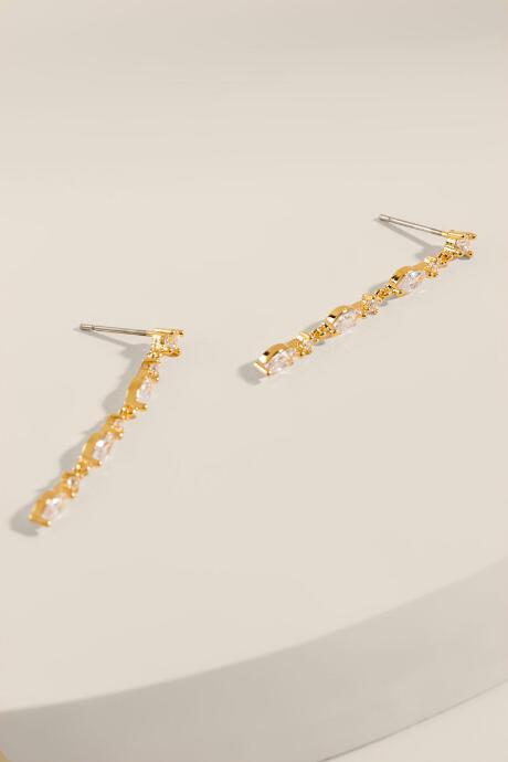 Francesca Inchess Sophie Delicate Crystal Earrings - Crystal