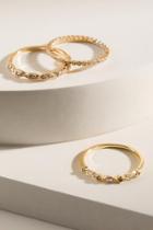 Francesca's Reese Cubic Zirconia Ring Set - Gold