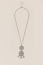 Francesca's Kala Filigree Circle Pendant Necklace - Silver