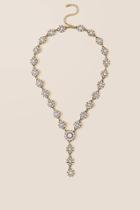 Francesca's Clemence Crystal Y Necklace - Cream