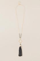 Francesca Inchess Shawna Beaded Tassel Pendant - Black